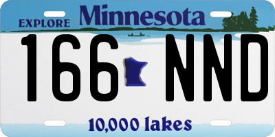 MN license plate 166NND