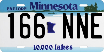 MN license plate 166NNE