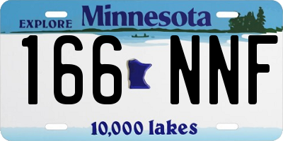 MN license plate 166NNF