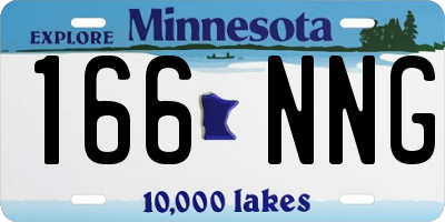 MN license plate 166NNG