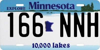 MN license plate 166NNH