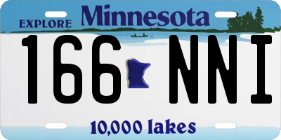 MN license plate 166NNI