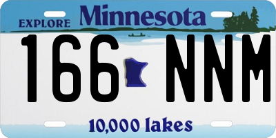 MN license plate 166NNM