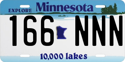 MN license plate 166NNN
