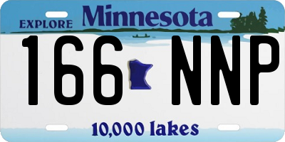 MN license plate 166NNP