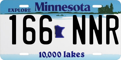 MN license plate 166NNR