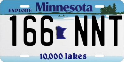 MN license plate 166NNT