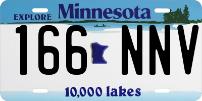 MN license plate 166NNV