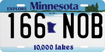 MN license plate 166NOB