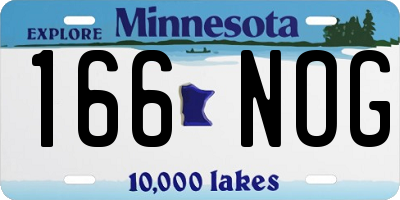 MN license plate 166NOG