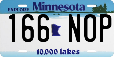 MN license plate 166NOP