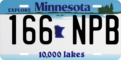 MN license plate 166NPB