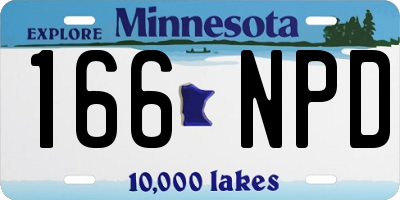 MN license plate 166NPD