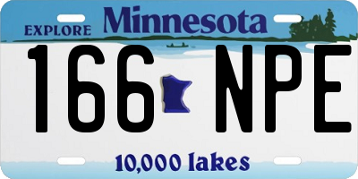 MN license plate 166NPE