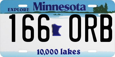 MN license plate 166ORB