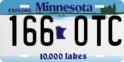 MN license plate 166OTC
