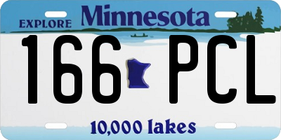 MN license plate 166PCL