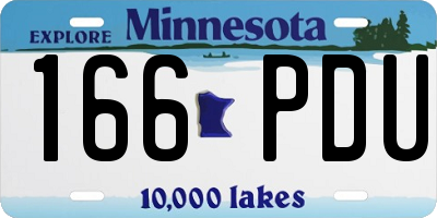 MN license plate 166PDU