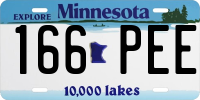 MN license plate 166PEE