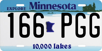 MN license plate 166PGG