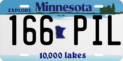 MN license plate 166PIL