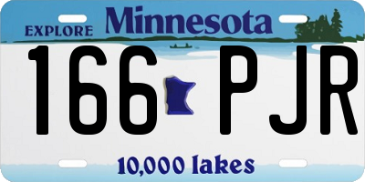 MN license plate 166PJR
