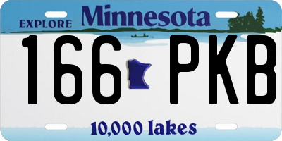 MN license plate 166PKB