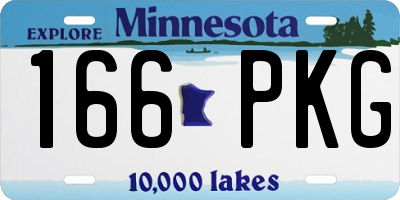 MN license plate 166PKG