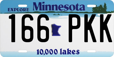MN license plate 166PKK