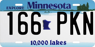 MN license plate 166PKN