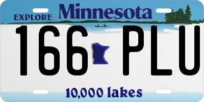 MN license plate 166PLU