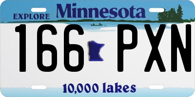 MN license plate 166PXN