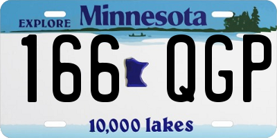 MN license plate 166QGP