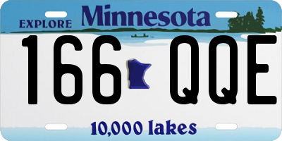 MN license plate 166QQE