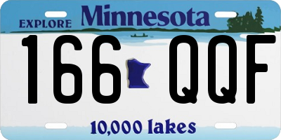 MN license plate 166QQF
