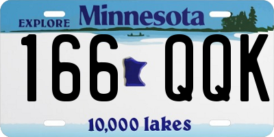 MN license plate 166QQK
