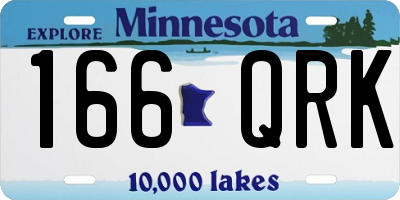 MN license plate 166QRK