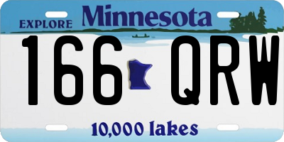 MN license plate 166QRW