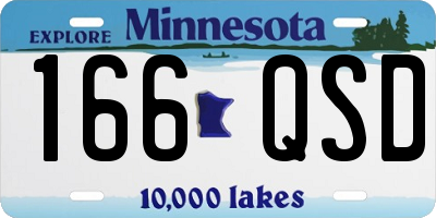 MN license plate 166QSD