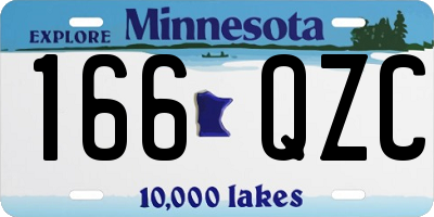 MN license plate 166QZC
