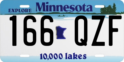 MN license plate 166QZF