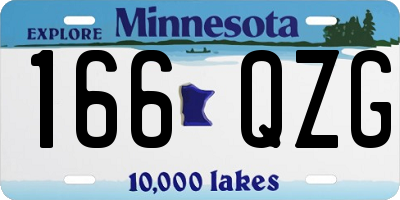 MN license plate 166QZG