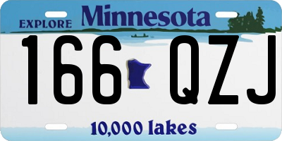 MN license plate 166QZJ