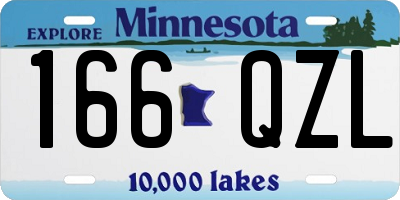 MN license plate 166QZL