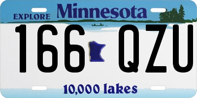 MN license plate 166QZU