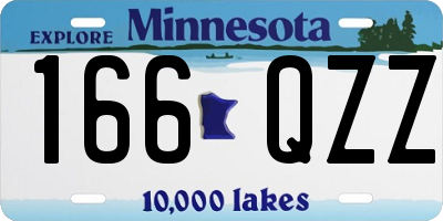 MN license plate 166QZZ
