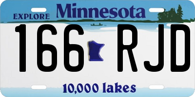 MN license plate 166RJD