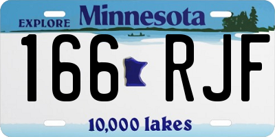MN license plate 166RJF