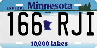 MN license plate 166RJI
