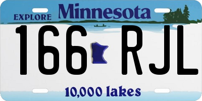 MN license plate 166RJL
